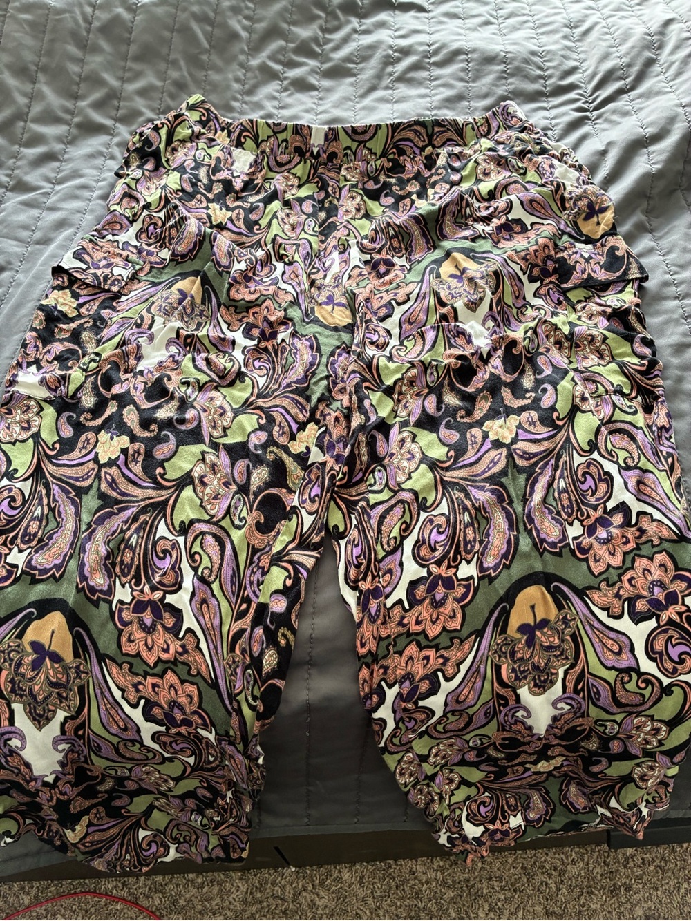 Paisley print funky flowy pants